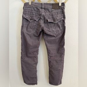 True Religion Ricky Cotton Grey Straight Leg Pants 30